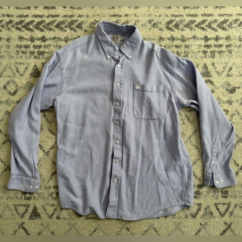 Cinch Men’s Button Up Long Sleeve Dress Shirt - Size Large